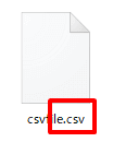 CSVファイルの拡張子を記した画像