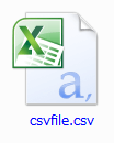 エクセルをインストールしたパソコンのCSVファイルの画像