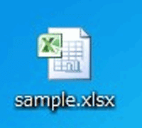 xlsxの形式の拡張子のEXCELファイルの画像